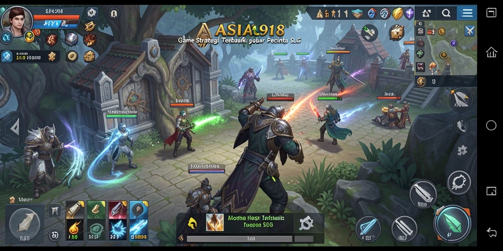 Screenshot ASIA918 menampilkan aksi pertempuran mendebarkan.