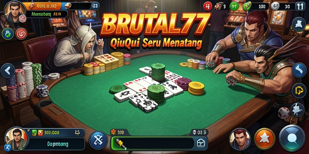 Tampilan gameplay menarik dari BRUTAL77 dalam permainan QiuQiu.