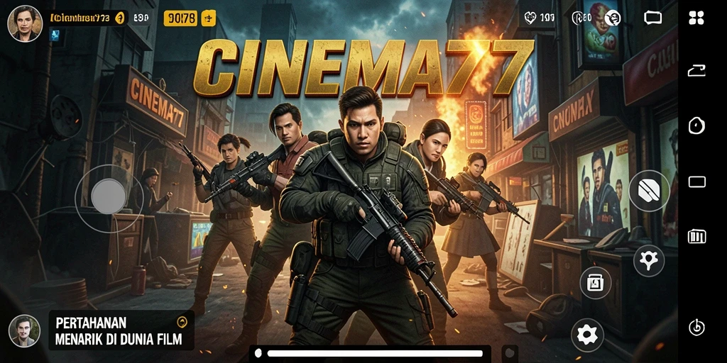 Tampilan gameplay <strong>CINEMA77</strong> yang menarik dalam pertahanan menara.