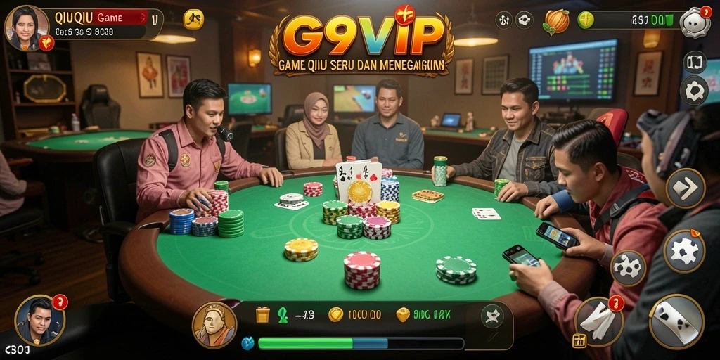 Tampilan gameplay seru QiuQiu di G9VIP.