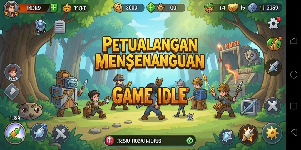 Screenshot gameplay IND89 dengan karakter yang sedang bertarung.