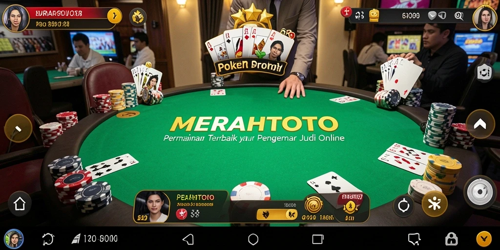 Tampilan gameplay Poker yang menarik di MERAHTOTO.