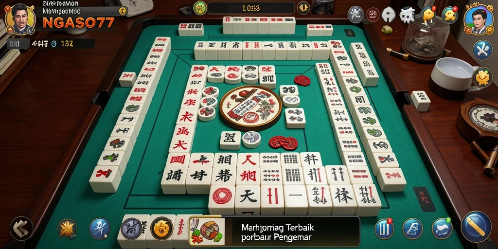 Screenshot gameplay NGASO77 dengan grafis Mahjong yang menawan.
