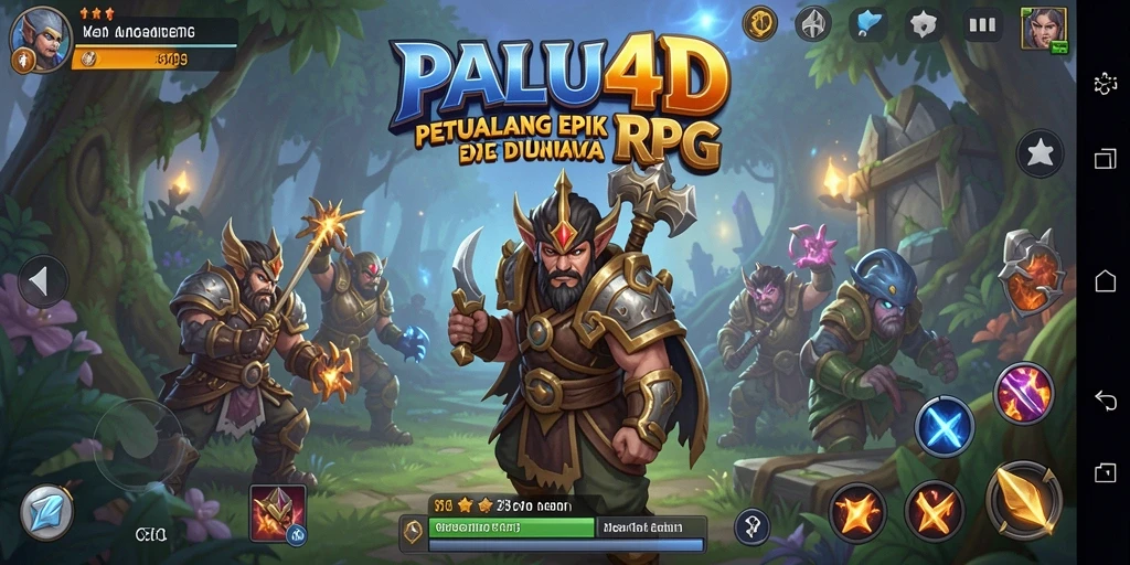 Tampilan gameplay epik PALU4D yang penuh aksi RPG.