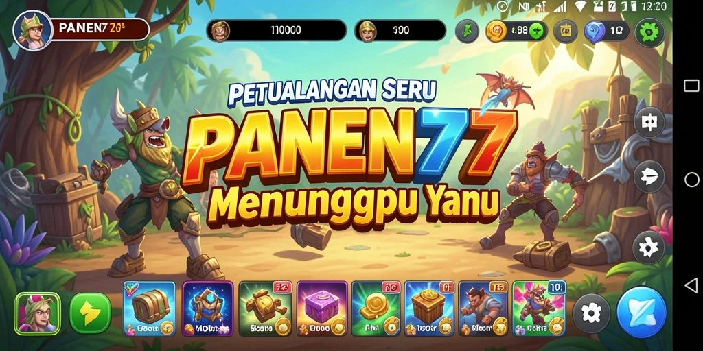 Tangkapan layar dari gameplay yang mendebarkan di PANEN77.
