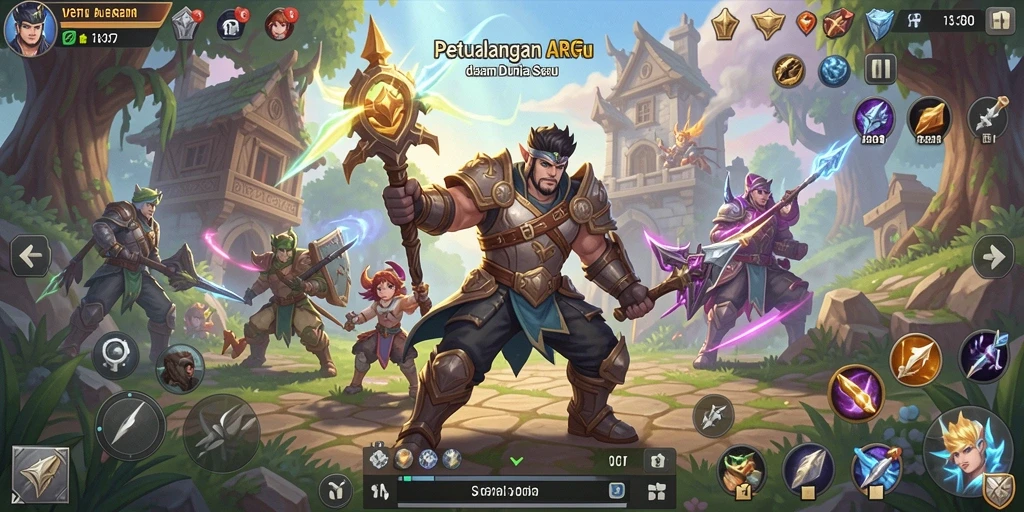 Tampilan gameplay ARPG yang mendebarkan dalam V87.