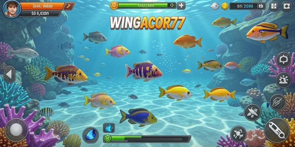 Tampilan gameplay seru dalam permainan Tembak Ikan.